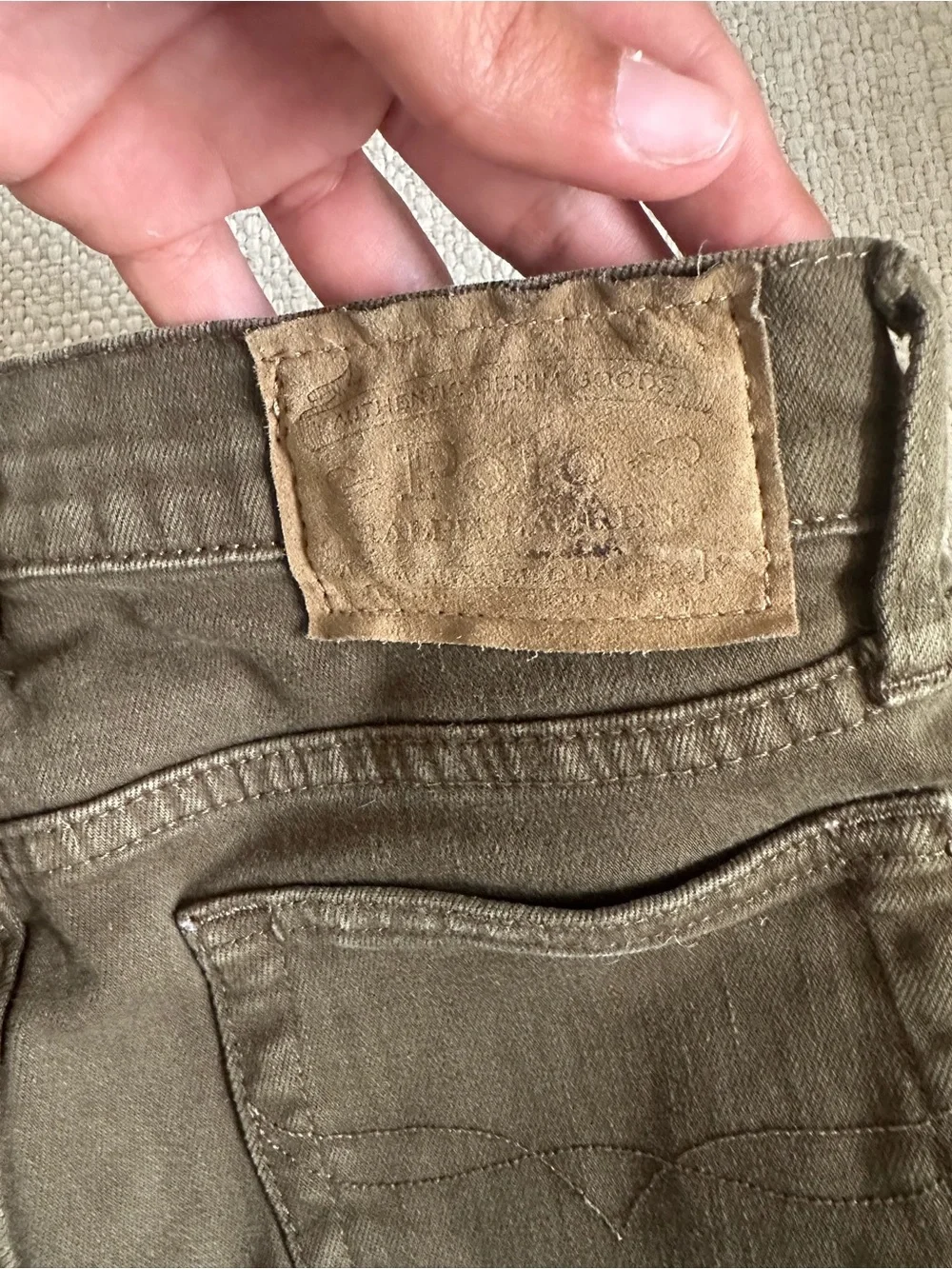 Polo by Ralph Lauren Olive Slim Women’s Jean’s